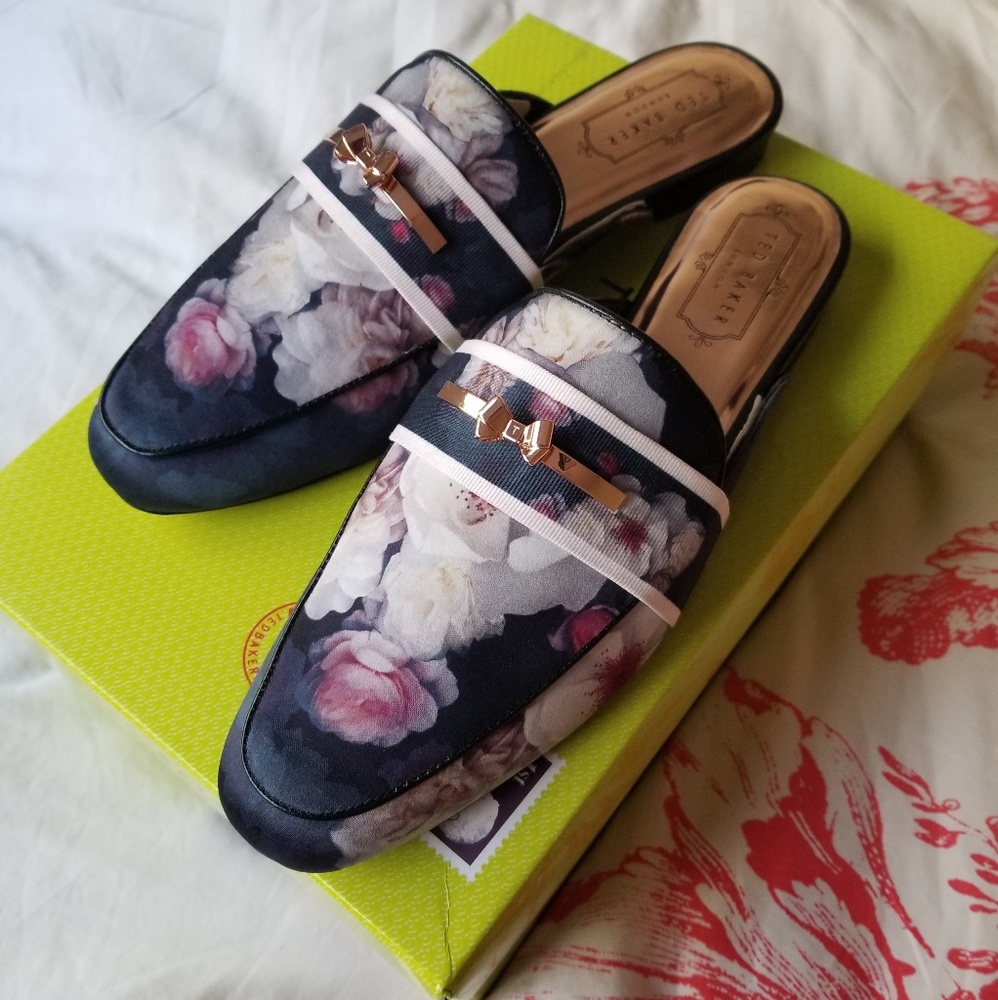 NWB Ted Baker Floral Loafers